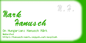 mark hanusch business card